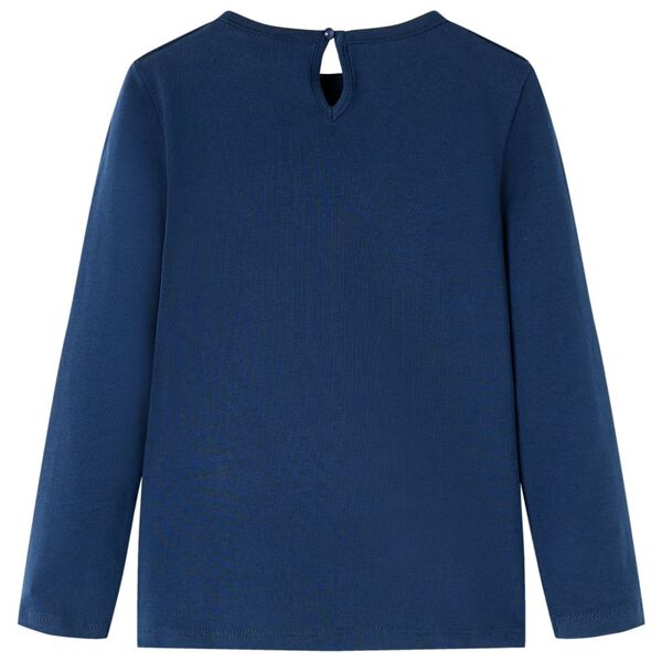T-shirt enfants &agrave; manches longues bleu marine 104