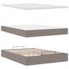VidaXL Cadre de lit ottoman avec matelas taupe 140x190 cm tissu