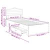 vidaXL Cadre de lit Ch&ecirc;ne Sonoma 90 x 200 cm Bois d'ing&eacute;nierie