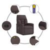 vidaXL Fauteuil inclinable de massage Marron fonc&eacute; Tissu