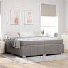 vidaXL Cadre de lit avec matelas Taupe 200 x 200 cm tissu