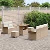 vidaXL Ensemble de canap&eacute; de jardin avec coussin 8 pcs Beige et cr&egrave;me