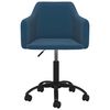 vidaXL Chaises pivotantes &agrave; manger lot de 2 Bleu Velours
