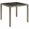 vidaXL Ensemble &agrave; manger de jardin et coussins 7 pcs gris rotin