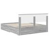 vidaXL Cadre de lit Gris Sonoma 160 x 200 cm Bois d'ing&eacute;nierie