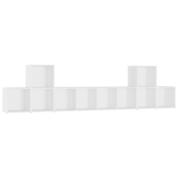 vidaXL Ensemble de meubles TV 5 pcs Blanc Bois d'ing&eacute;nierie
