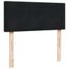 vidaXL Sommier &agrave; lattes de lit avec matelas noir 120x190 cm velours