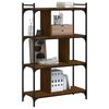 vidaXL Biblioth&egrave;que 4 niveaux ch&ecirc;ne brun 76x32x123cm bois d'ing&eacute;nierie