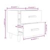 vidaXL Tables de chevet 2 pcs Ch&ecirc;ne fum&eacute; 40x35x47,5 cm