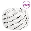 vidaXL Corde de travail Blanc 18 mm 100 m Polyester