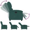 vidaXL Fauteuil inclinable &eacute;lectrique Vert fonc&eacute; Tissu