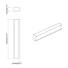 vidaXL Poign&eacute;e Droite 2 pcs Couleur Bois Naturel 130 x 25 x 30 mm