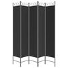 vidaXL Cloison de s&eacute;paration 5 panneaux Noir 200x220 cm Tissu