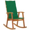 vidaXL Chaise &agrave; bascule avec coussins Bois d'acacia massif