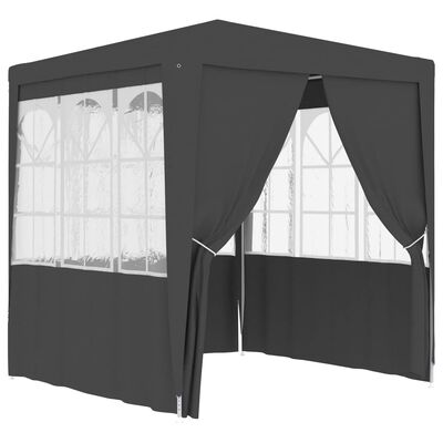 vidaXL Tente de réception et parois latérales 2x2 m Anthracite 90 g/m²