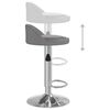 vidaXL Tabouret de bar Gris Similicuir