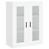 vidaXL Buffet haut Blanc 69,5x34x180 cm Bois d'ing&eacute;nierie