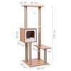 vidaXL Arbre &agrave; chat avec tapis &agrave; gratter en sisal 129 cm