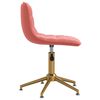 vidaXL Chaise de bureau Rose Velours