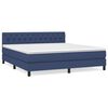 vidaXL Sommier &agrave; lattes de lit avec matelas Bleu 160x200 cm Tissu
