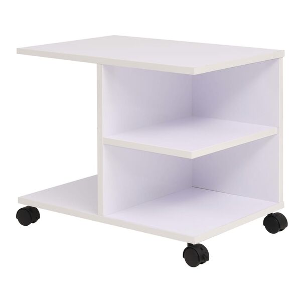 vidaXL &Eacute;tag&egrave;re &agrave; roulettes 50x35x42 cm Blanc