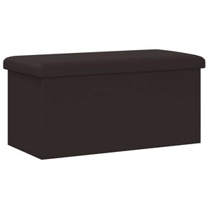 vidaXL Banc de rangement pliable Marron PVC