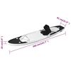 vidaXL Ensemble de planche SUP gonflable noir 360x81x10 cm