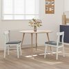 vidaXL Chaise de salle &agrave; manger 2 pcs Blanc et Gris