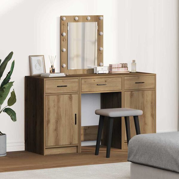 vidaXL Table de Toilette Marron 50 x 41 x 135 cm Bois d'ing&eacute;nierie