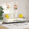 vidaXL Coussins de si&egrave;ge 2 pcs Jaune clair &Oslash;40 x 13 cm tissu