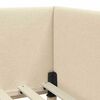 vidaXL Cadre de lit d'angle Cr&egrave;me 90 cm x 190 cm Tissu et Contreplaqu&eacute;