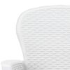 vidaXL Ensemble &agrave; d&icirc;ner d'ext&eacute;rieur 5 pcs Plastique rotin Blanc