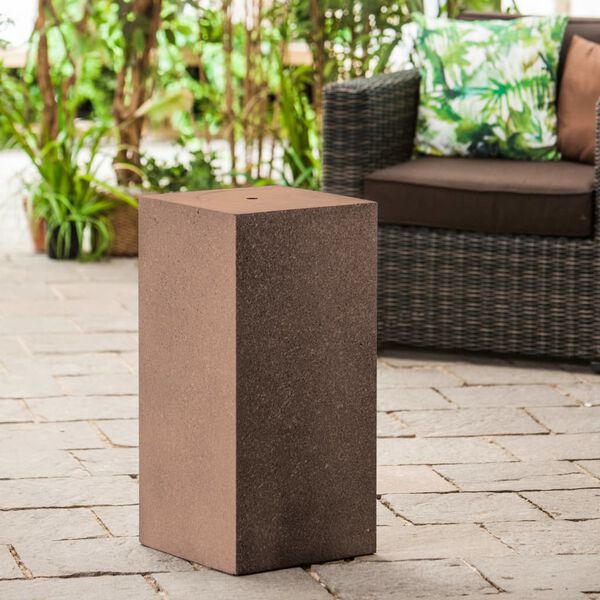 HEISSNER Pi&eacute;destal de fontaine de terrasse 39x39x68 cm Marron