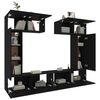 vidaXL Ensemble de meubles TV 6 pcs Noir Bois d'ing&eacute;nierie