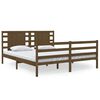 vidaXL Cadre de lit sans matelas marron miel 150x200cm bois pin massif