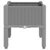vidaXL Jardini&egrave;re avec pieds gris clair 40x40x42 cm PP
