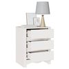 vidaXL Cabinet de chevet avec tiroir Drammen Blanc 45 x 35 x 56 cm