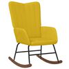 vidaXL Chaise &agrave; bascule Jaune moutarde Velours