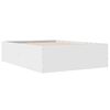 vidaXL Cadre de lit sans matelas blanc 135x190 cm