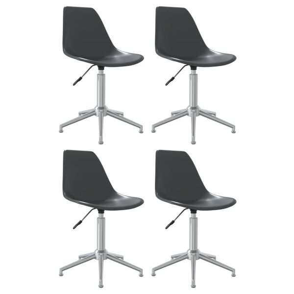 vidaXL Chaises pivotantes &agrave; manger lot de 4 gris clair PP