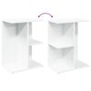 vidaXL Table de chevet blanc 46,5x29x61 cm bois d&rsquo;ing&eacute;nierie