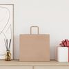 vidaXL Sacs en papier 250 pcs avec poign&eacute;es marron 32x22x28 cm