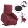 vidaXL Fauteuil inclinable &eacute;lectrique rouge bordeaux tissu