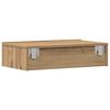 vidaXL Table de chevet ch&ecirc;ne artisanal 60x35 cm bois d&rsquo;ing&eacute;nierie