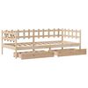 vidaXL Lit de jour avec tiroirs sans matelas 90x200 cm bois massif