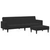 vidaXL Ensemble de canap&eacute;s 2 pcs noir velours