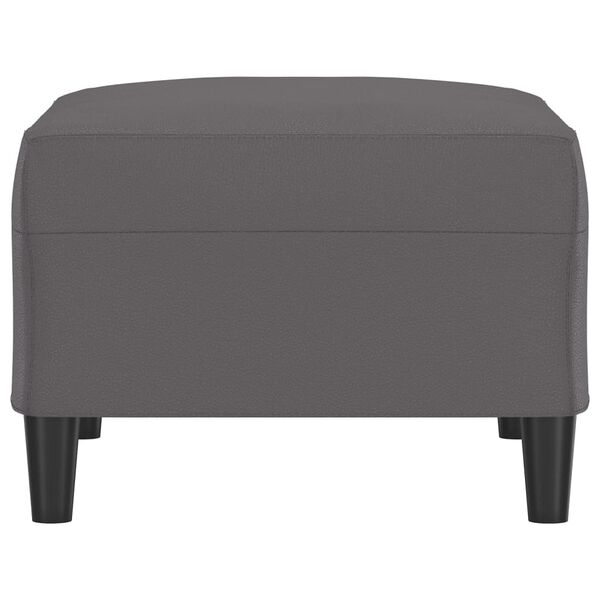 vidaXL Repose-pied Gris 70x55x41 cm Similicuir