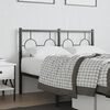 vidaXL T&ecirc;te de lit de remplacement m&eacute;tal noir 120 cm