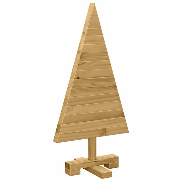 vidaXL Arbres de Noël avec support Marron 60 cm Bois massif en pin