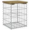 vidaXL Banc de jardin design gabion 33x31x42 cm bois de pin impr&eacute;gn&eacute;